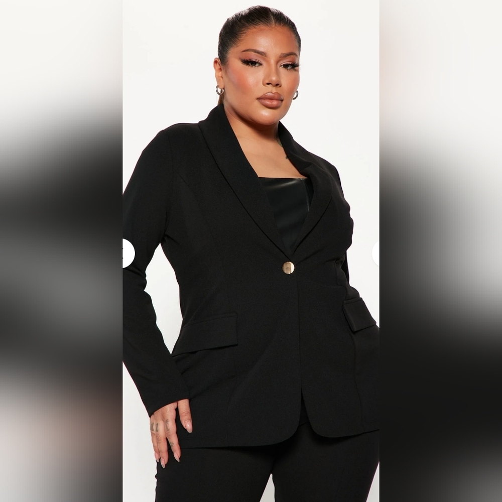 NWT Fashion Nova Women's Black Blazer Size XL